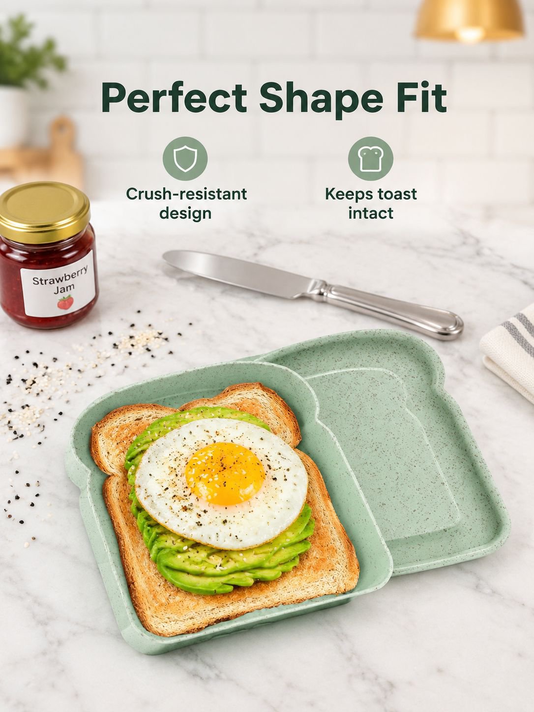 Wheat Straw Portable Toast Box