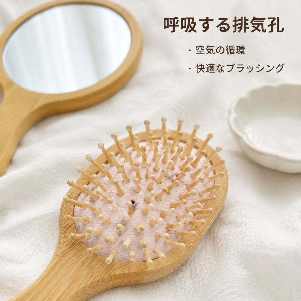 竹製のヘアコーム