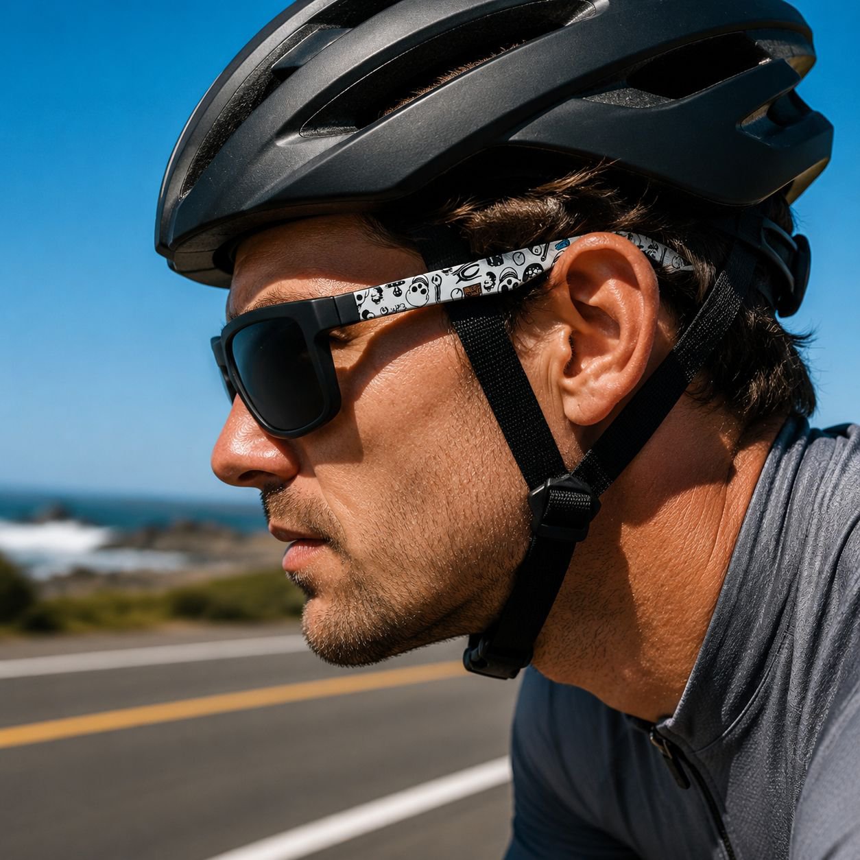 Gafas de montura cuadrada para deportes al aire libre, ciclismo, pesca y uso diario