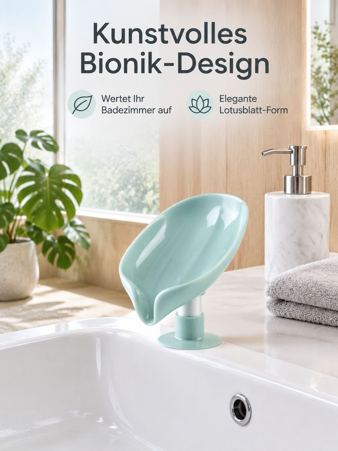 Lotusblatt Design Seifenablage für Badezimmer und Küche