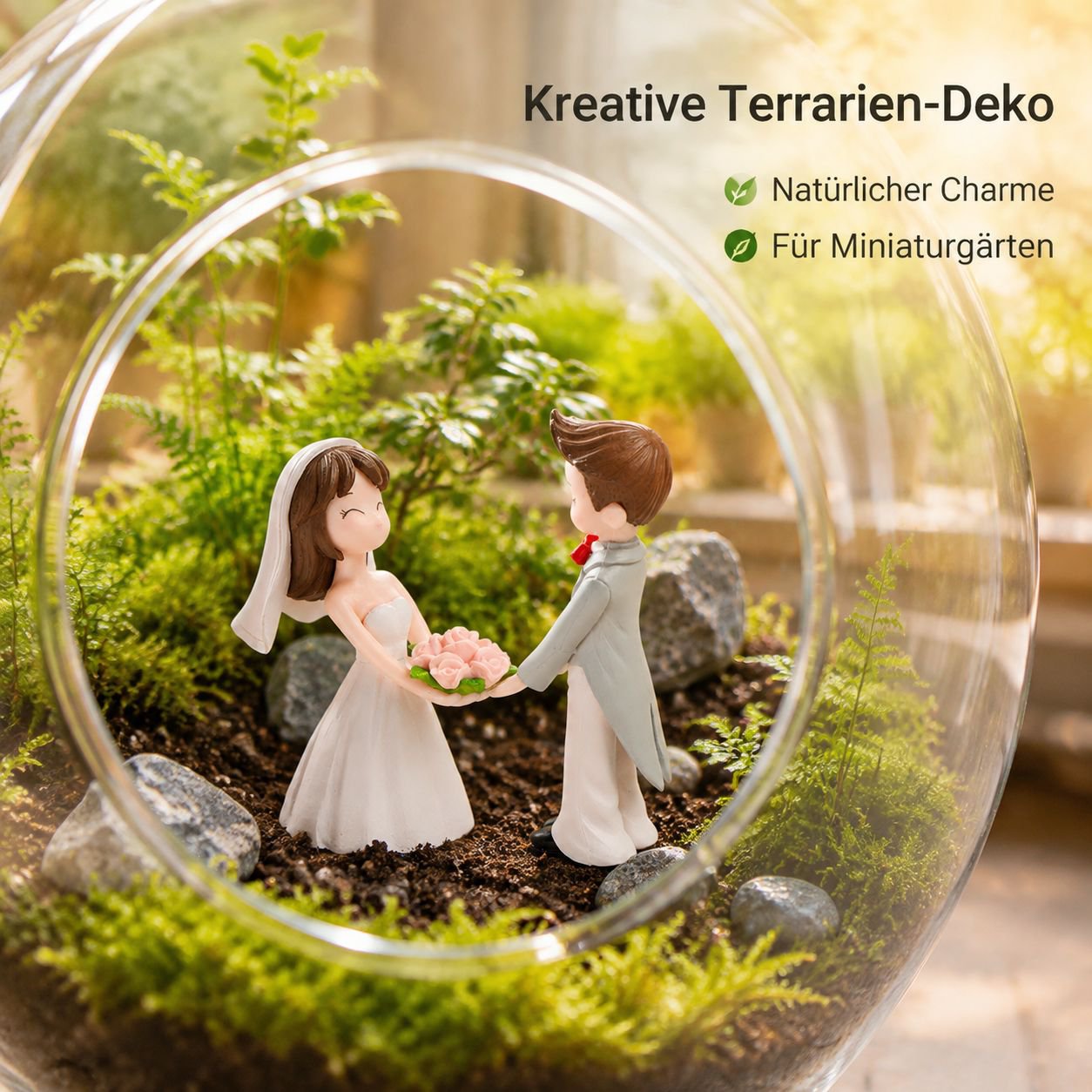 Miniaturfiguren fuer Mikro-Landschaften, Blumenstraeusse und Tortendekoration