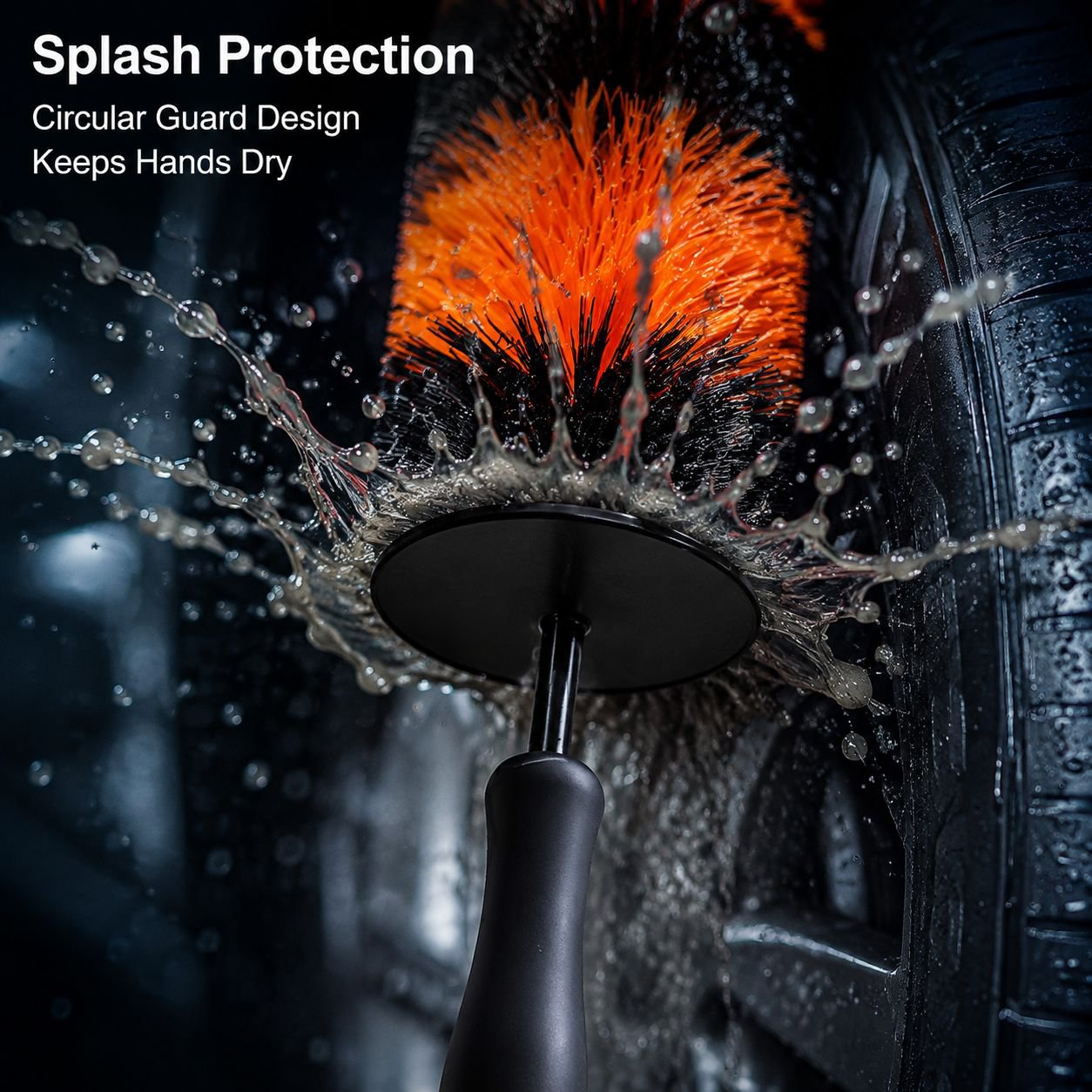 Car wheel cleaning and dust removal soft bristle brush