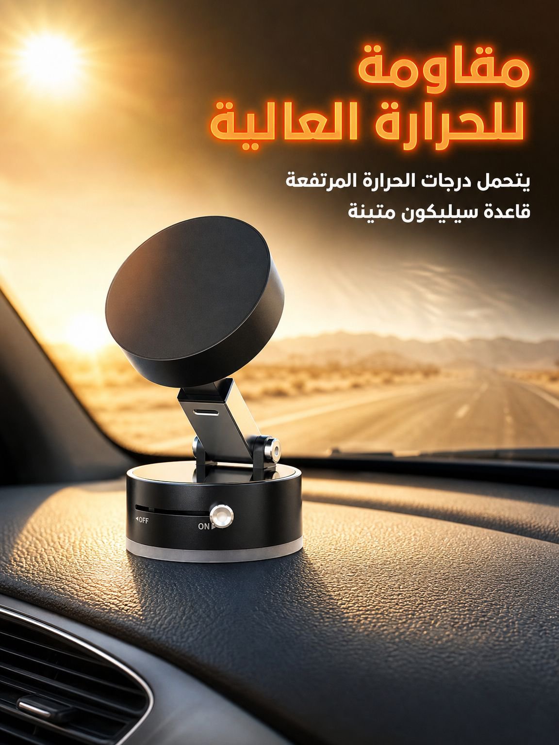 【لا يمكن السقوط حتى بالهز الشدي】 حامل هاتف مغناطيسي ذو شفط مزدوج الجوانب