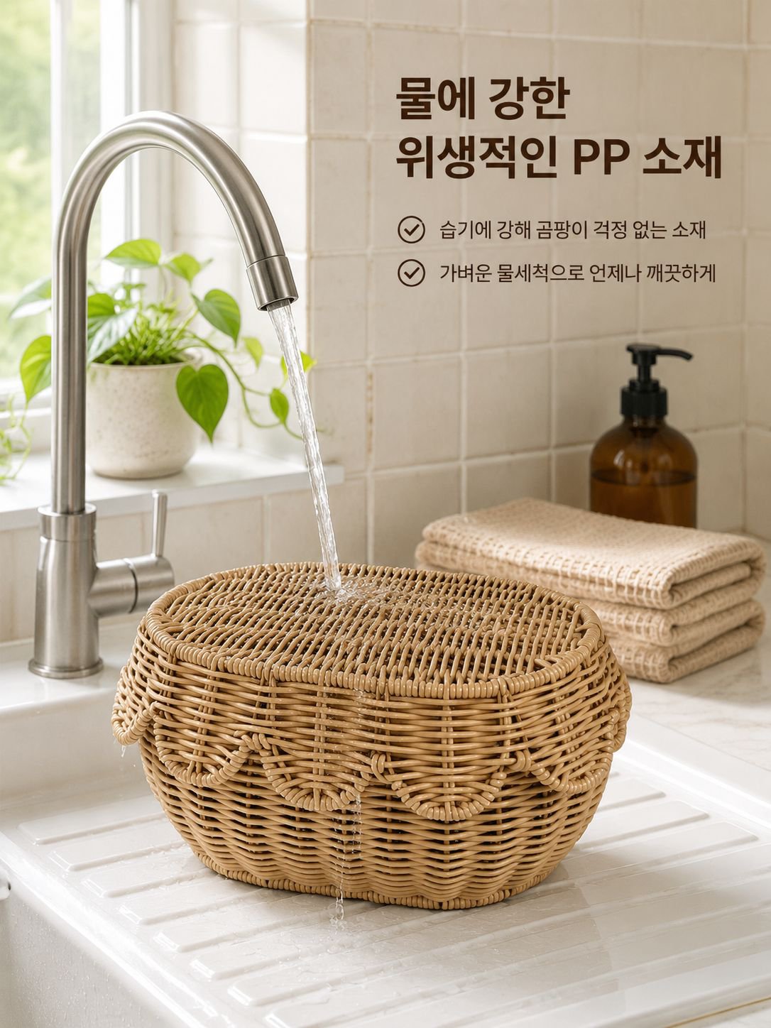 화장품 주얼리 수납함 라탄 정리함