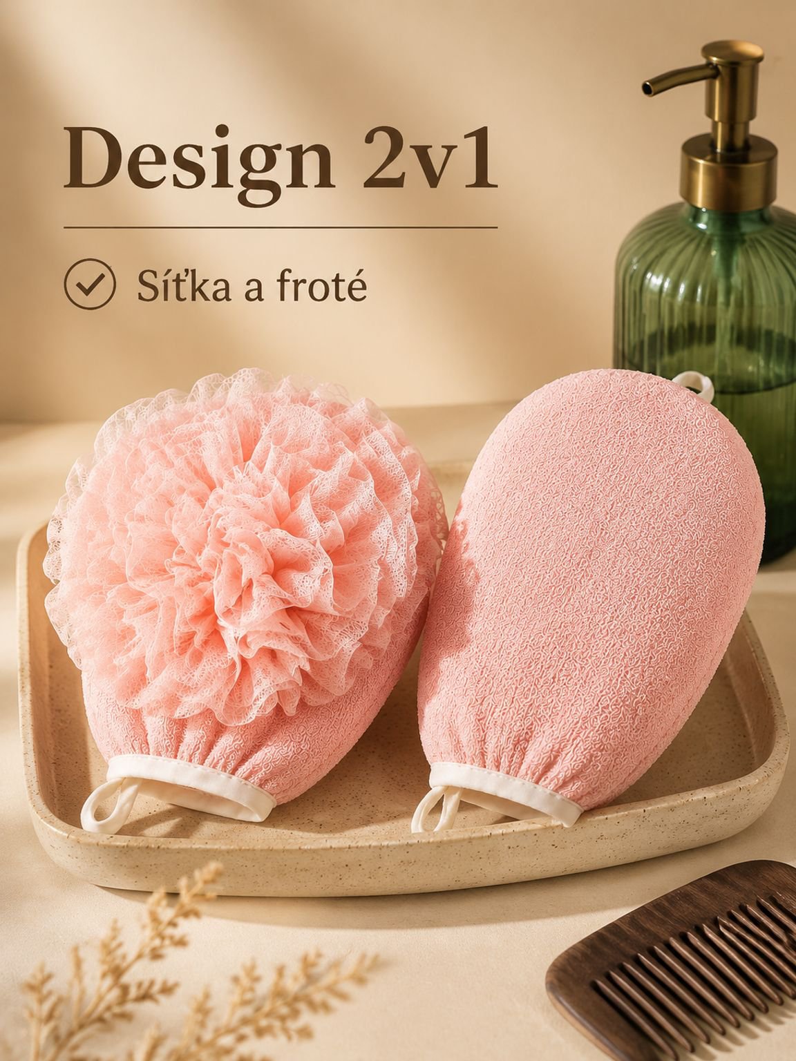 2v1 mycí houba a žínka