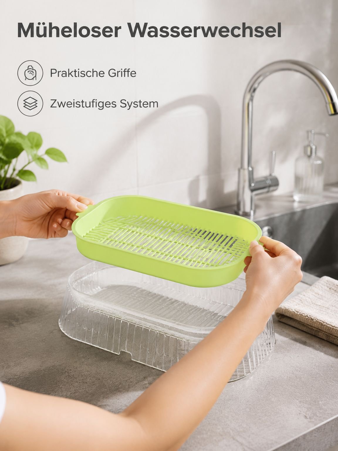 Hydroponische Boxen für Sojasprossen, hydroponische Schalen für die erdlose Anzucht, Anzuchtschalen 