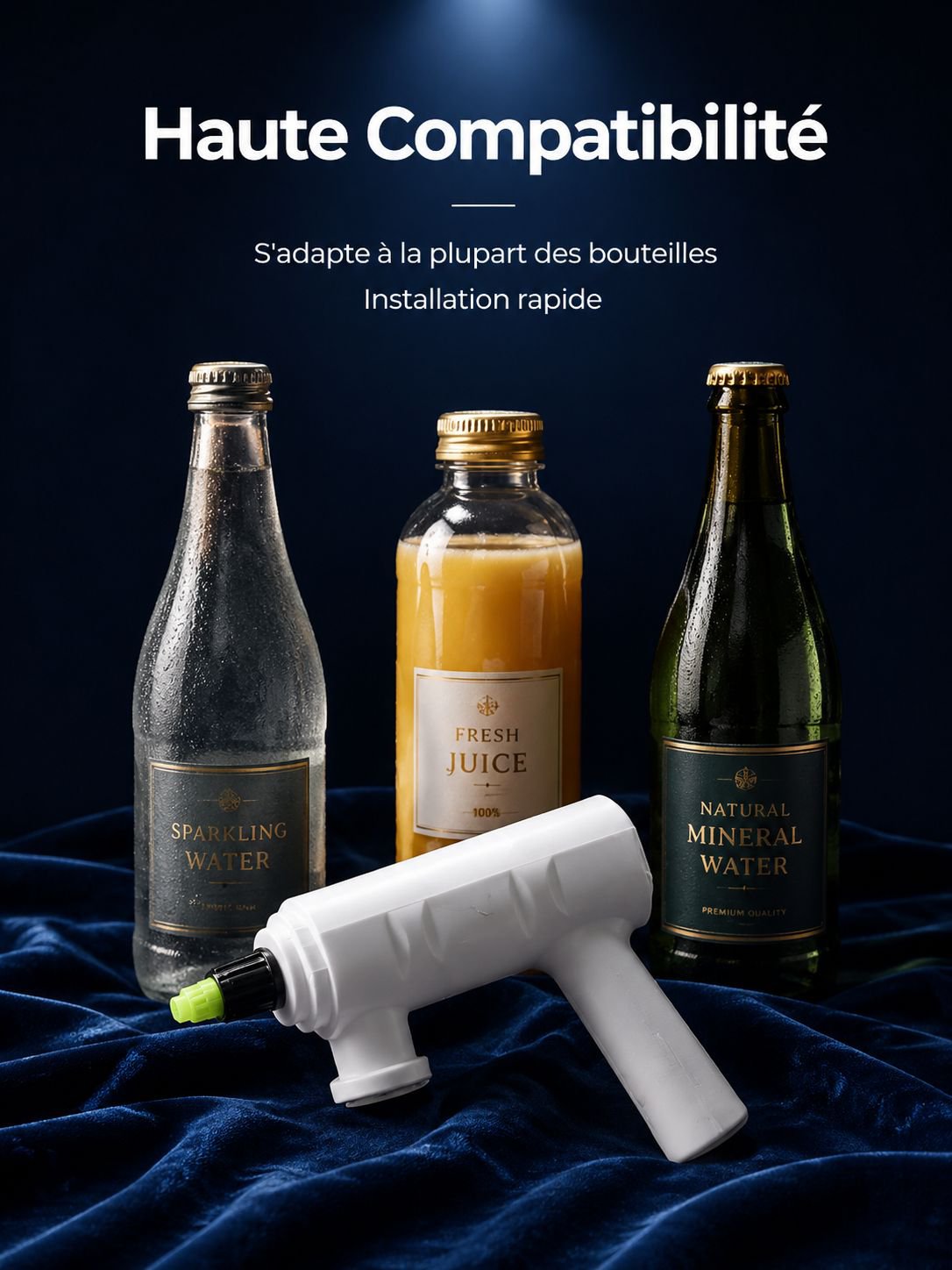 Tête de pulvérisateur électrique pour bouteille de boisson