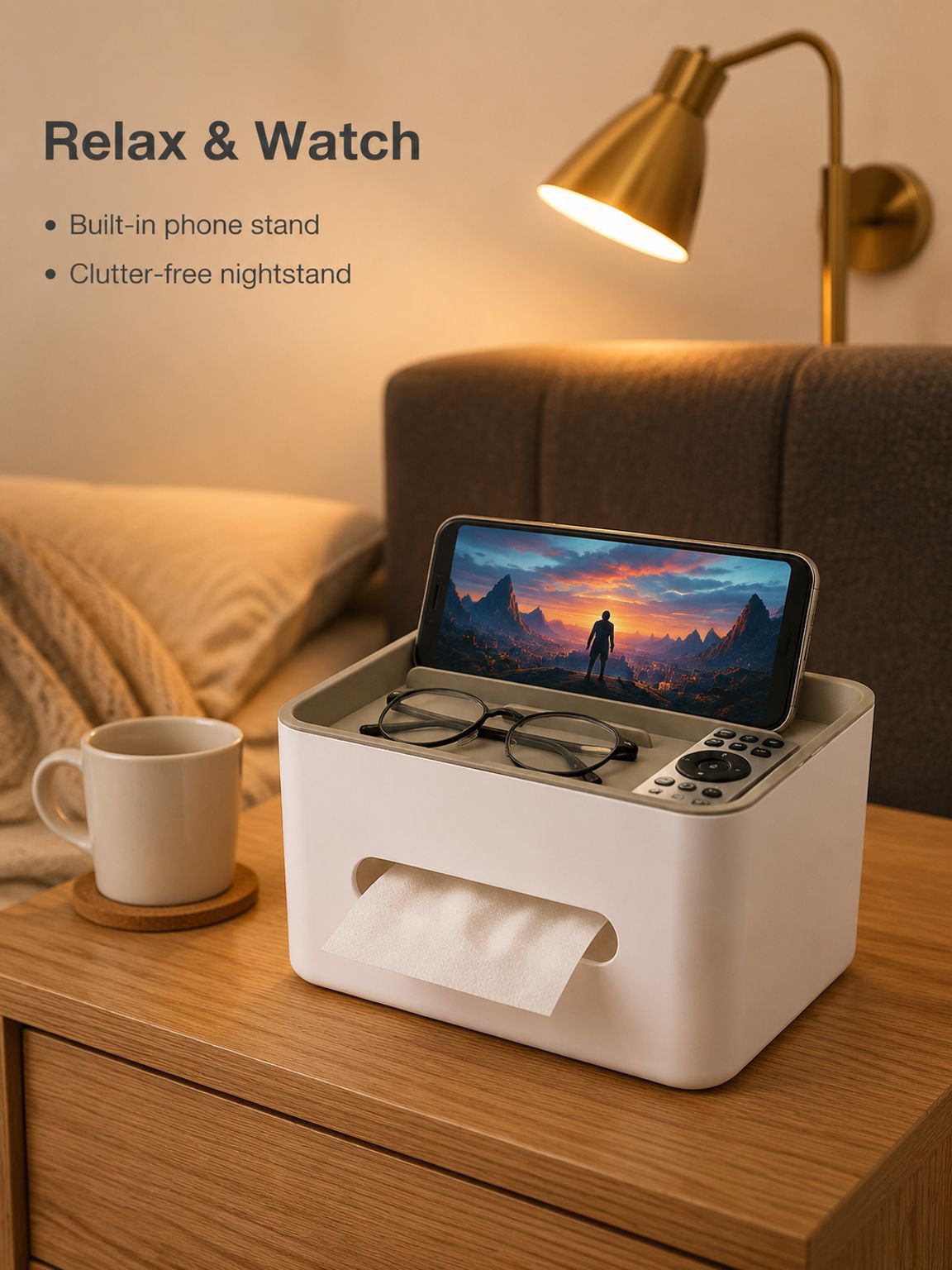 Bathroom tissue box plastic storage box