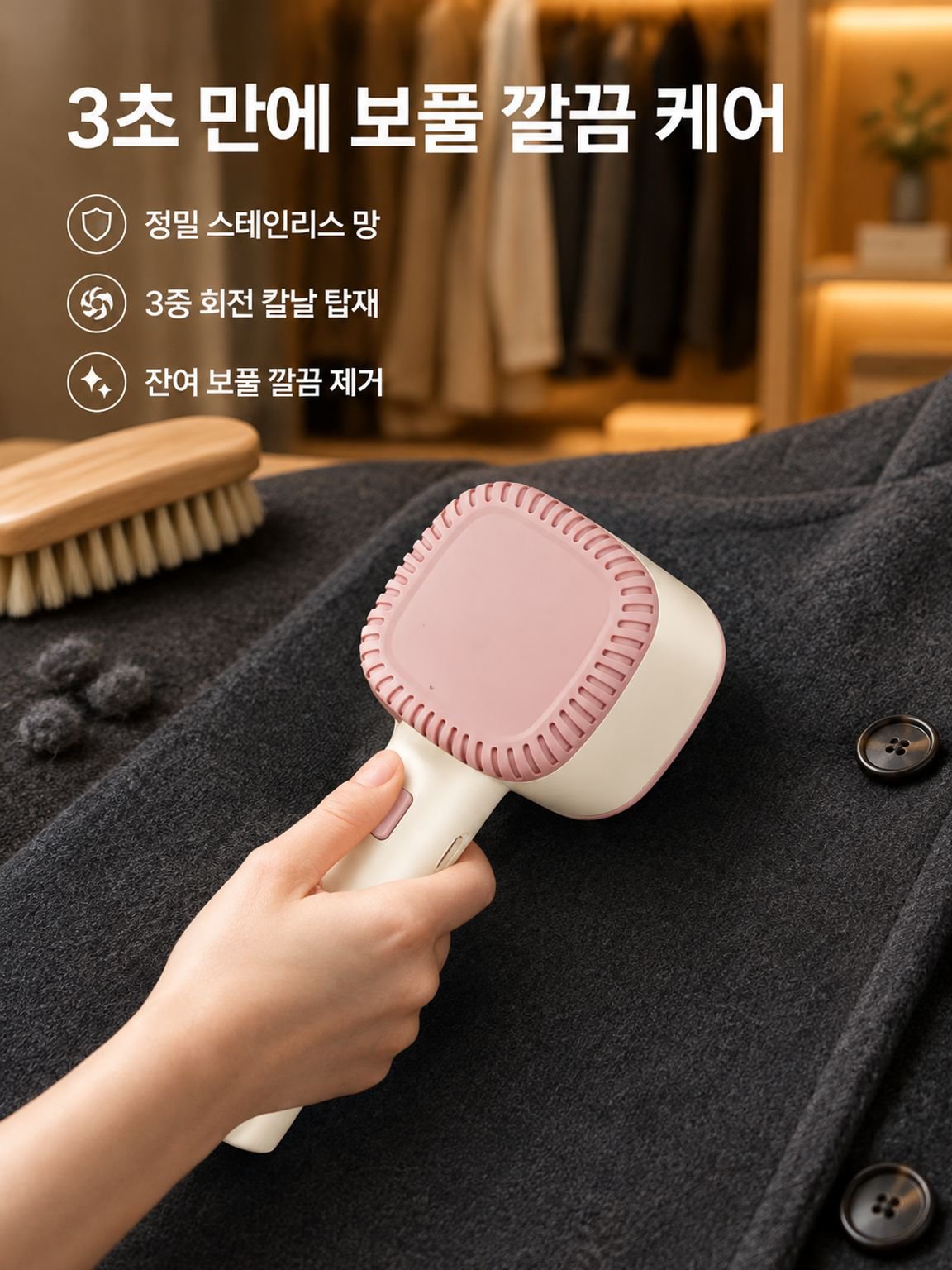 미니 전동 보풀제거기 의류 보풀 제거 충전식