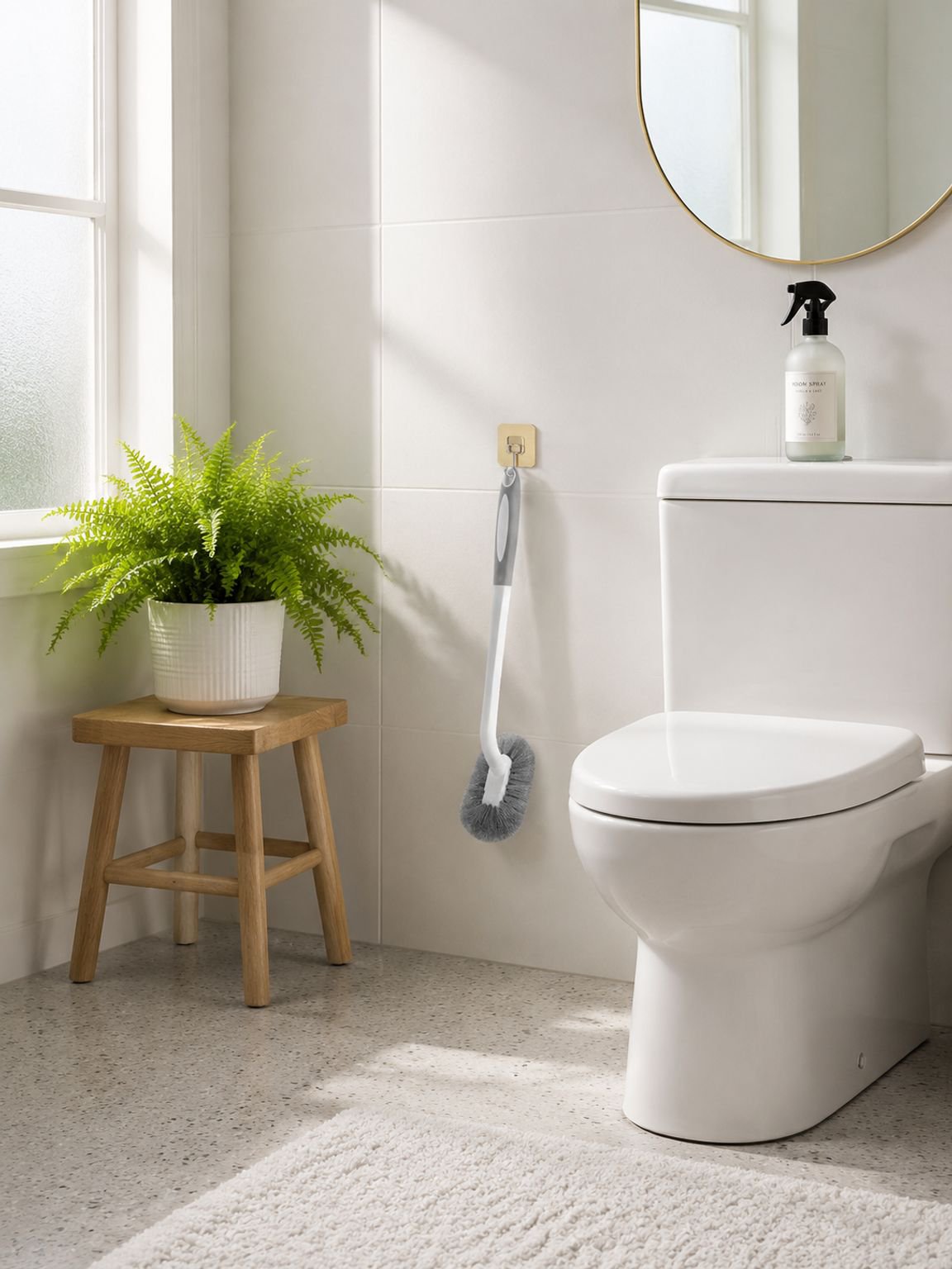 Multifunctional Wall-Mounted Toilet Brush