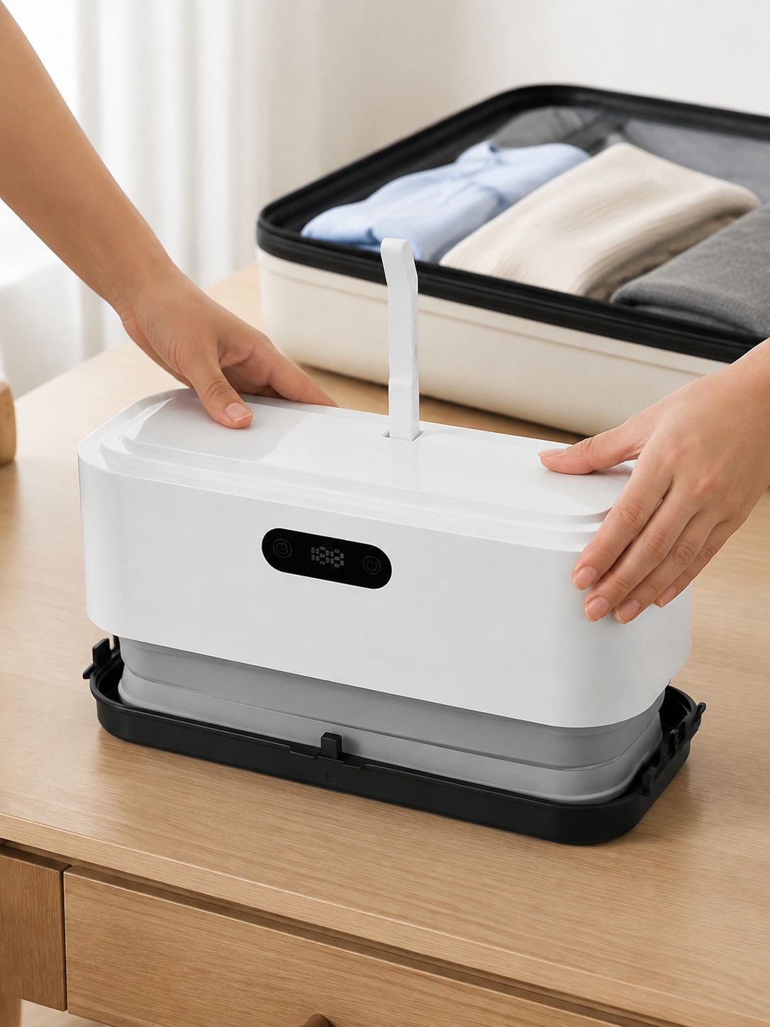 Easy-to-carry collapsible dryer for business trips
