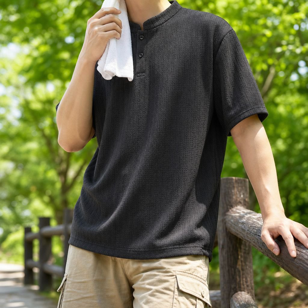 ゆったりシルエットの涼しげな半袖Tシャツ