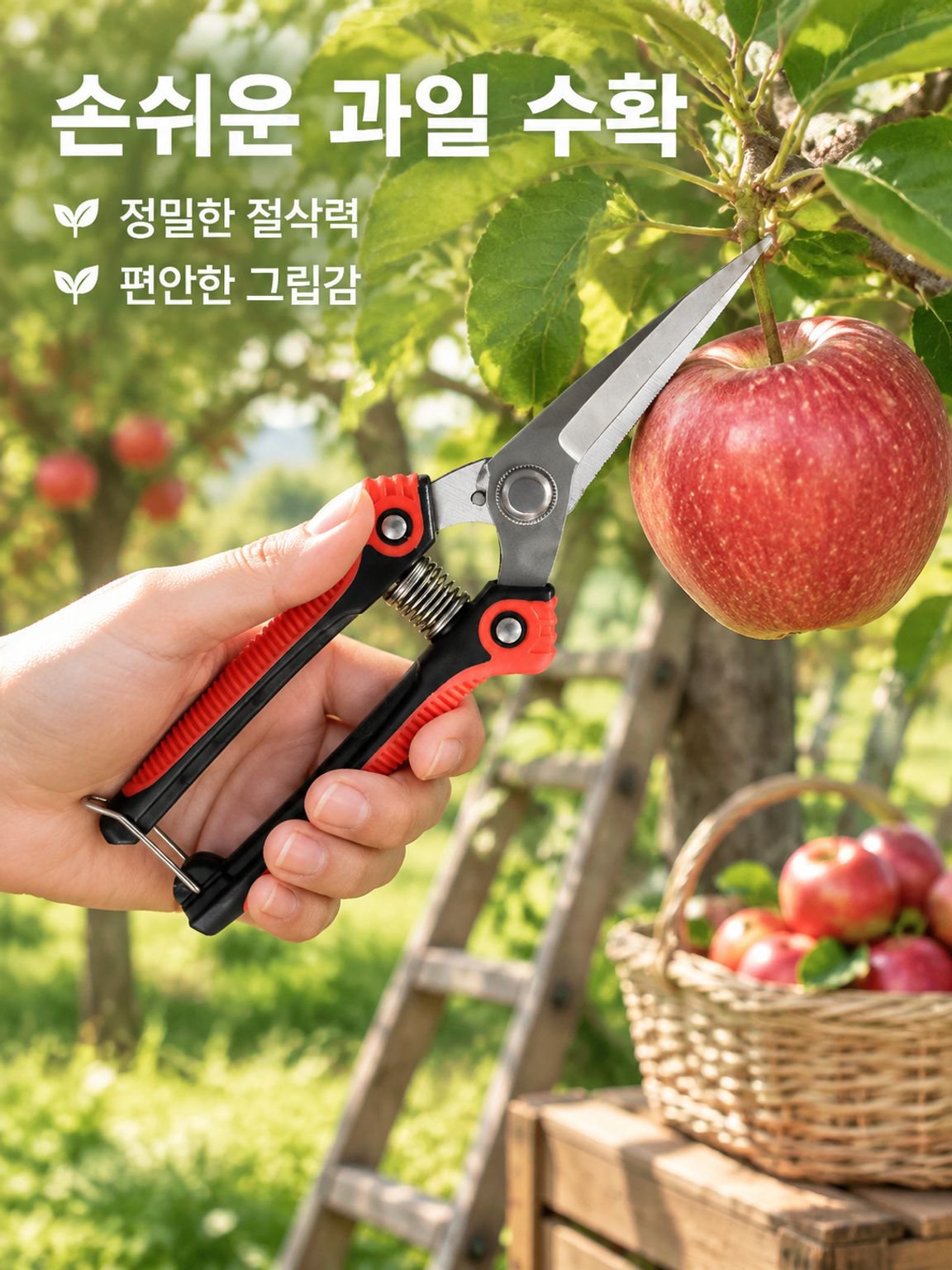 힘이 덜 드는 원예 가지치기 가위