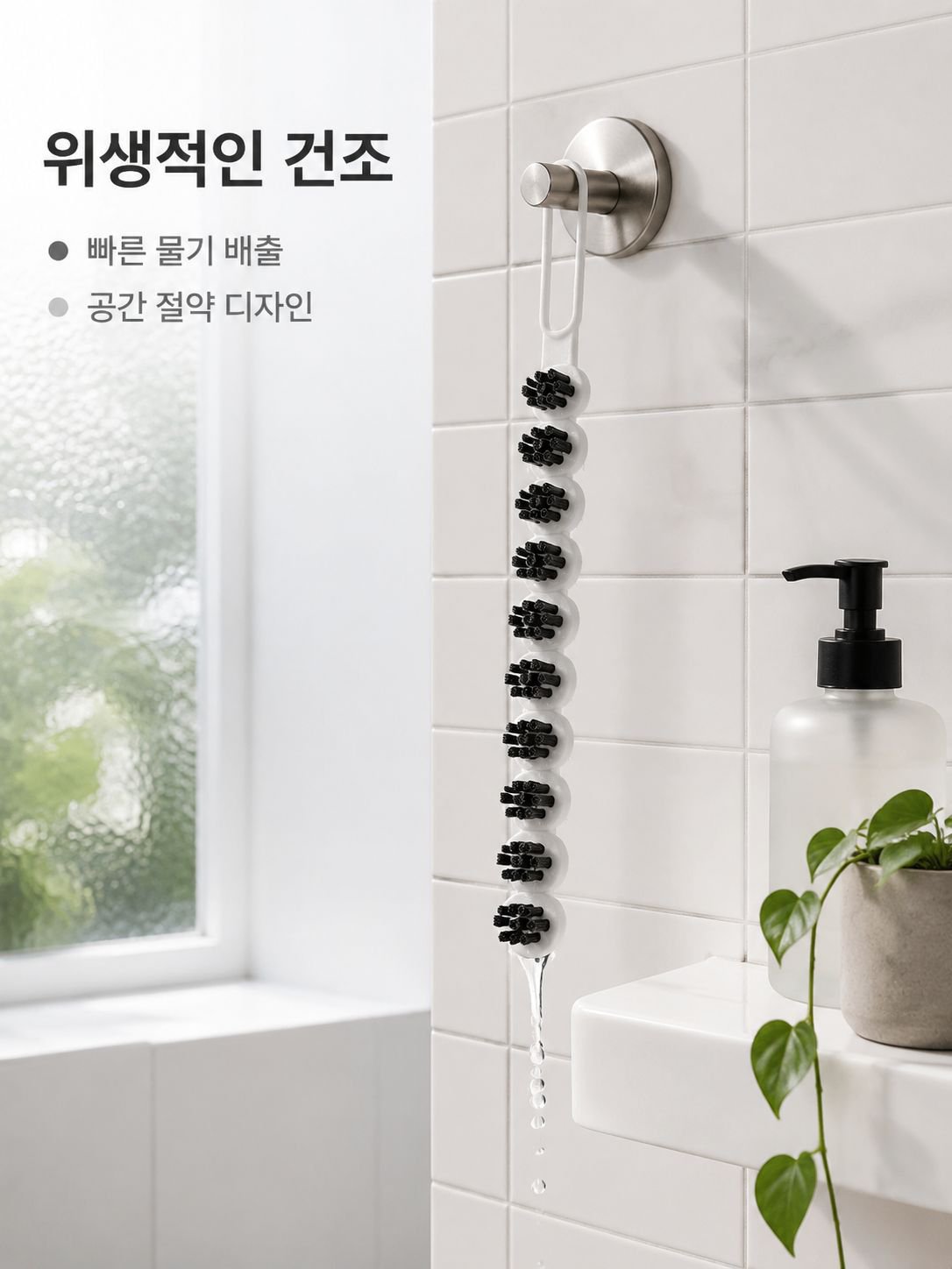 곡선형 틈새 청소용 브러시