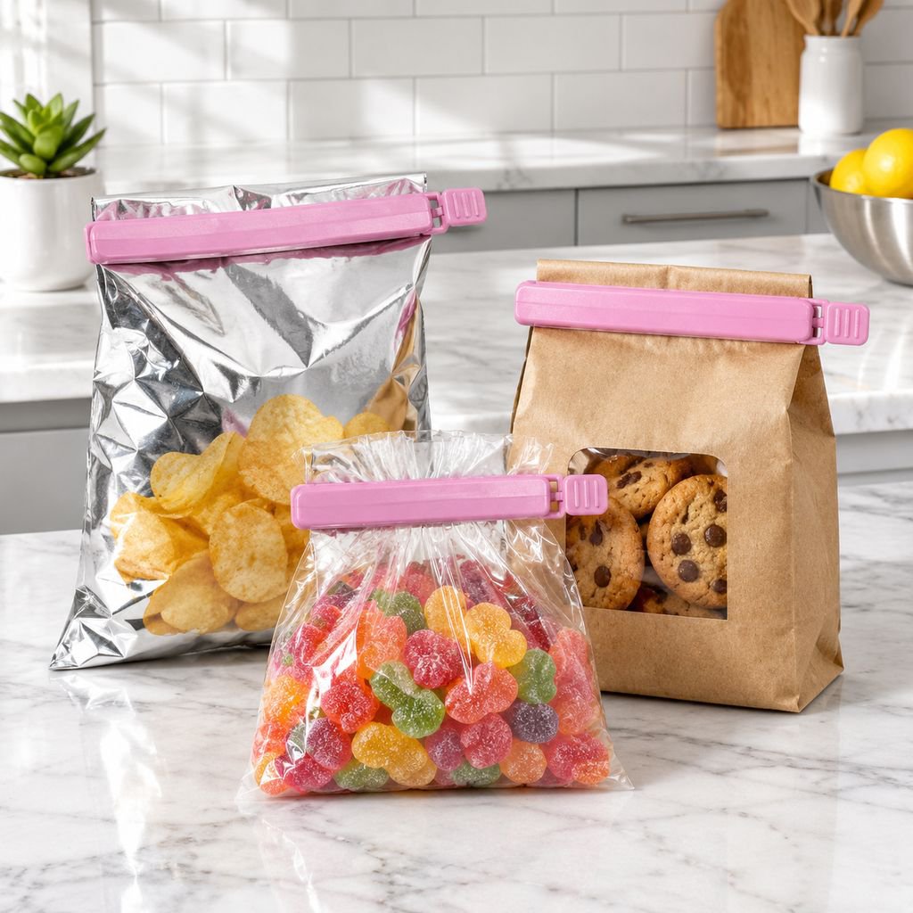Große Beutelverschluss-Clips für Lebensmittel & Snacks Frischeklammern