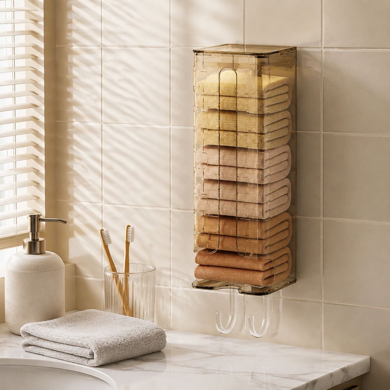 Thickened No-Drill Wall-Mounted Underwear Storage Box for Household