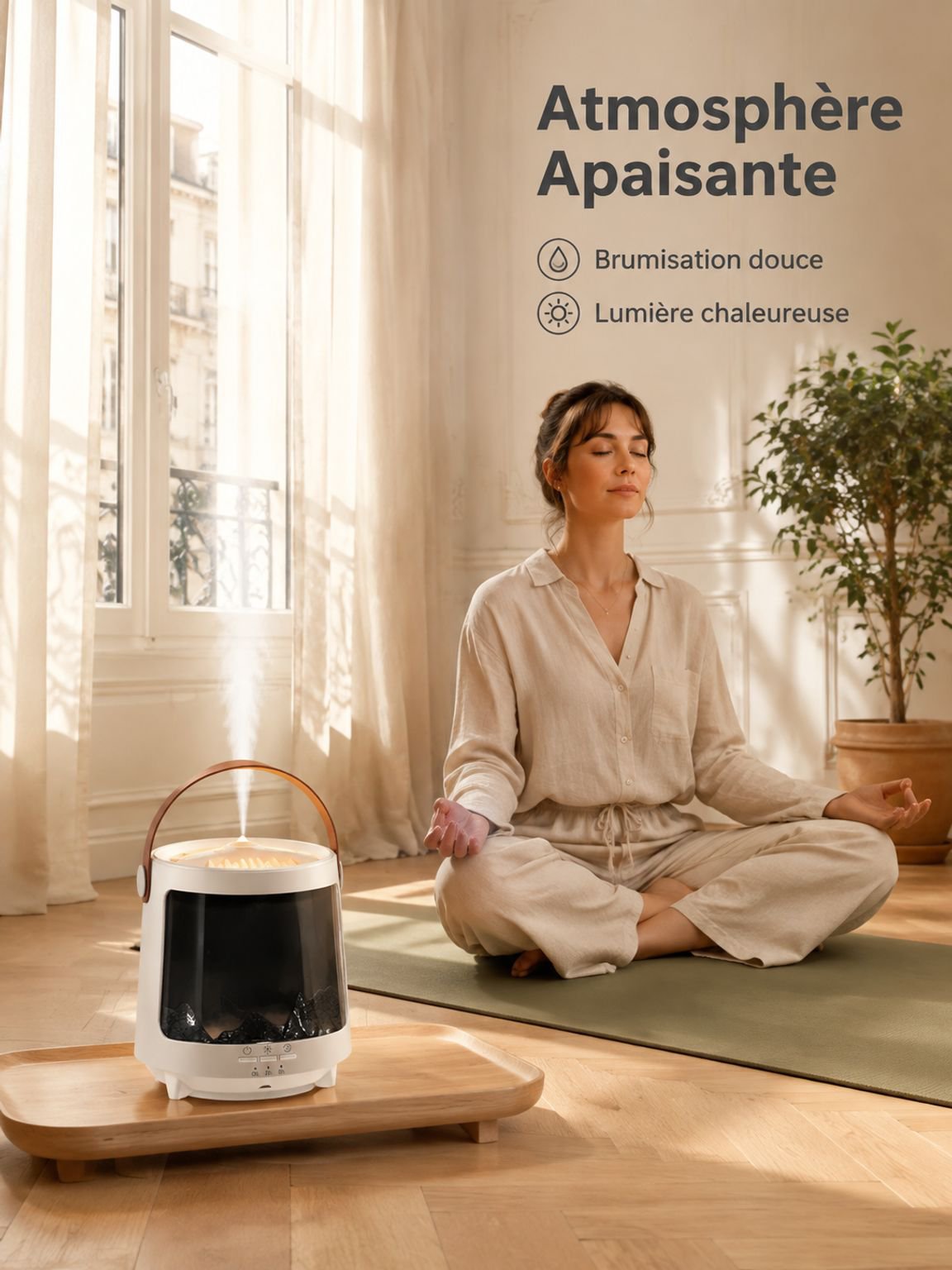 Diffuseur d'arômes à flamme colorée pour la maison