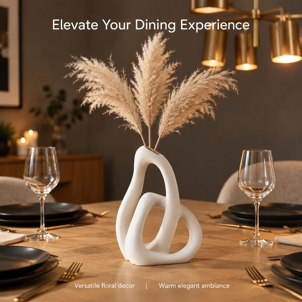 Modern Creative Crossed Ceramic Vase Dried Flower Decorative Centerpiece