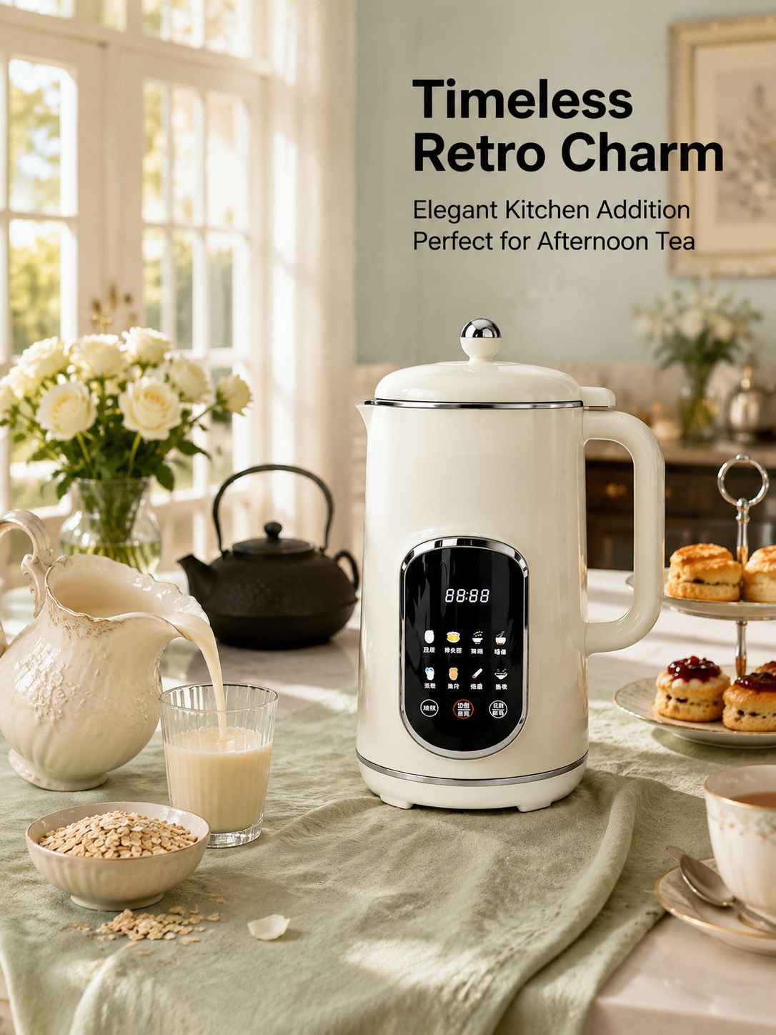 Quiet operation soymilk maker for daily use