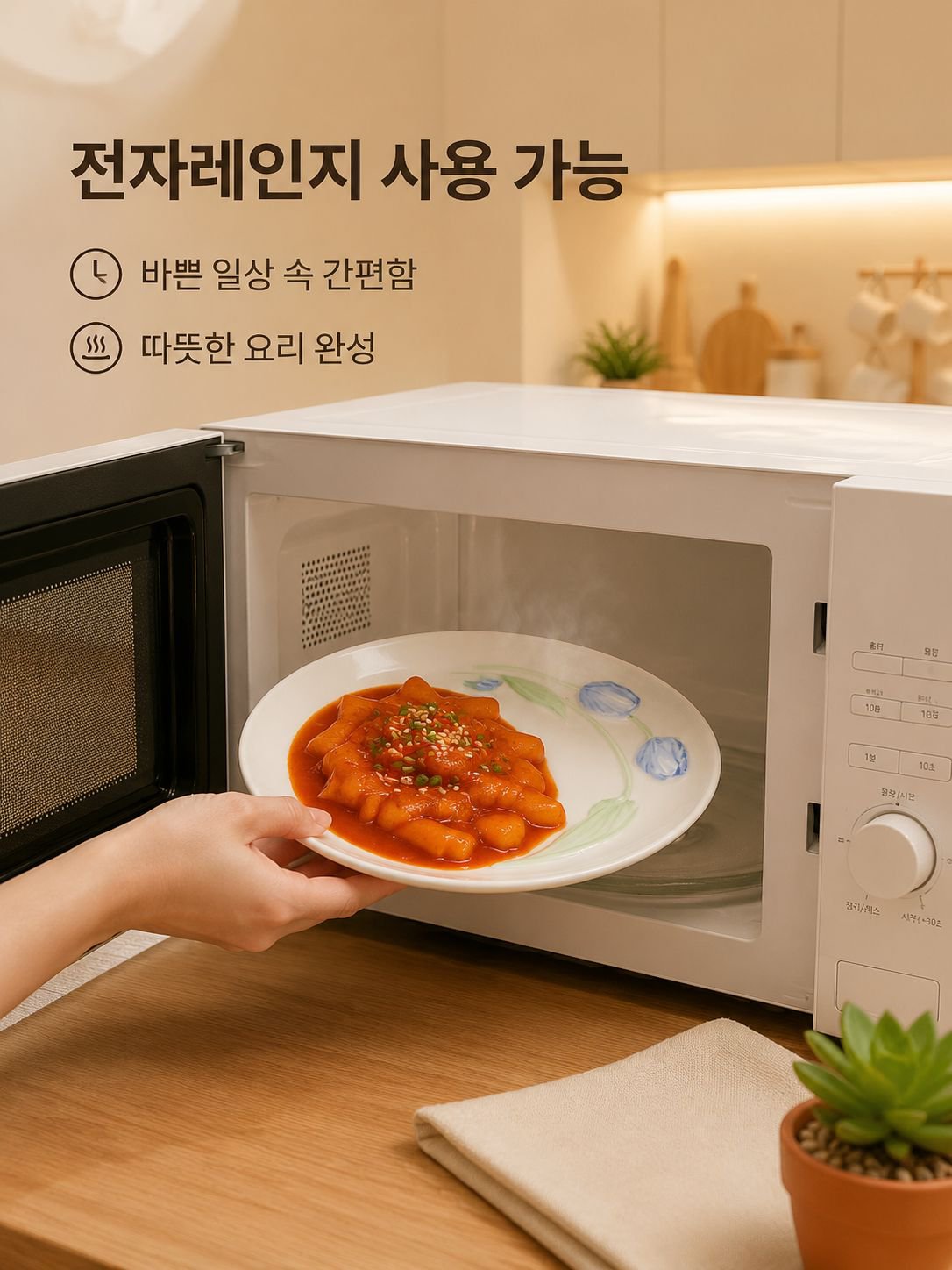 현대풍 3D 압화 울금 향화 도안 도자기 그릇 접시