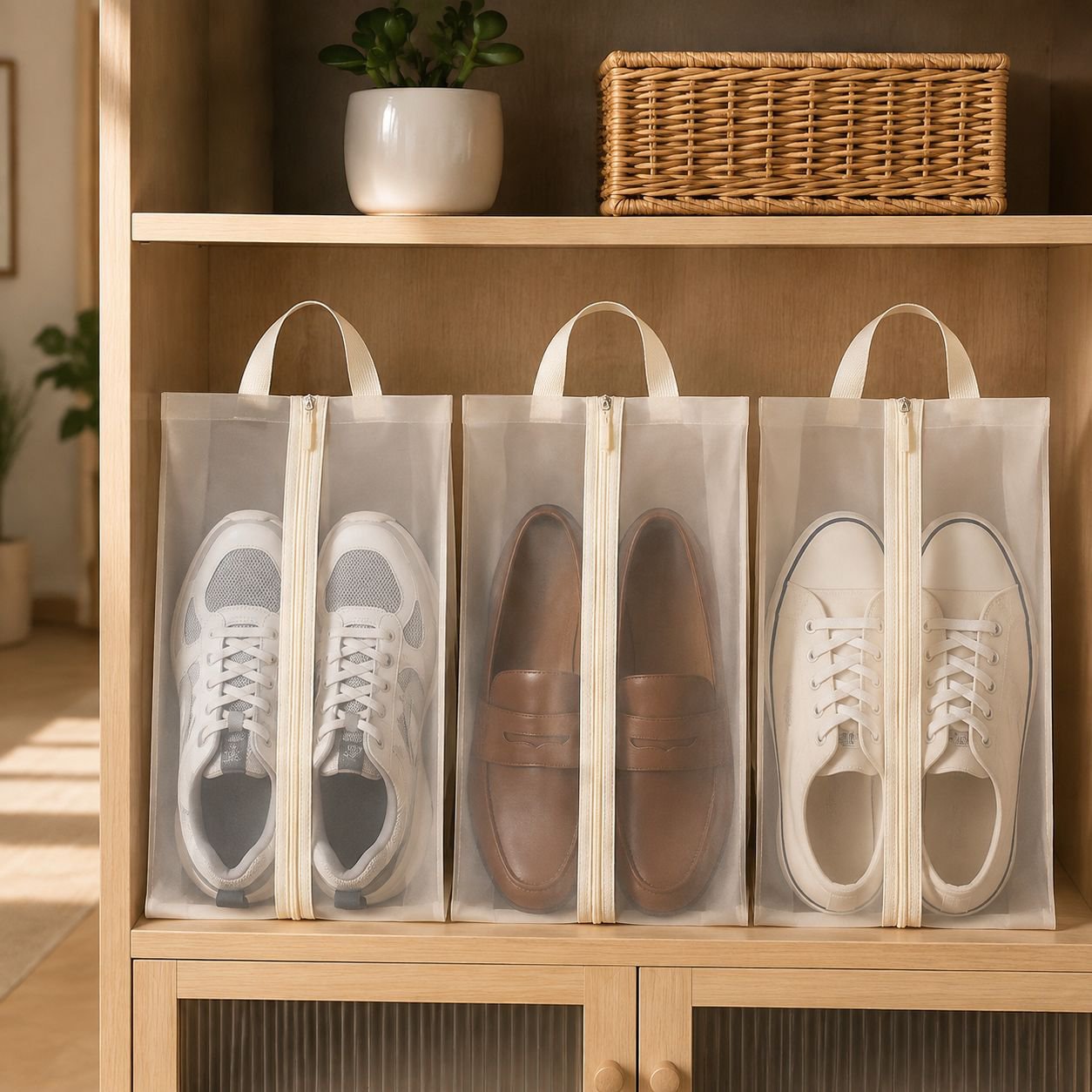 Portable Travel Shoe Bag Dustproof Moistureproof Organizer