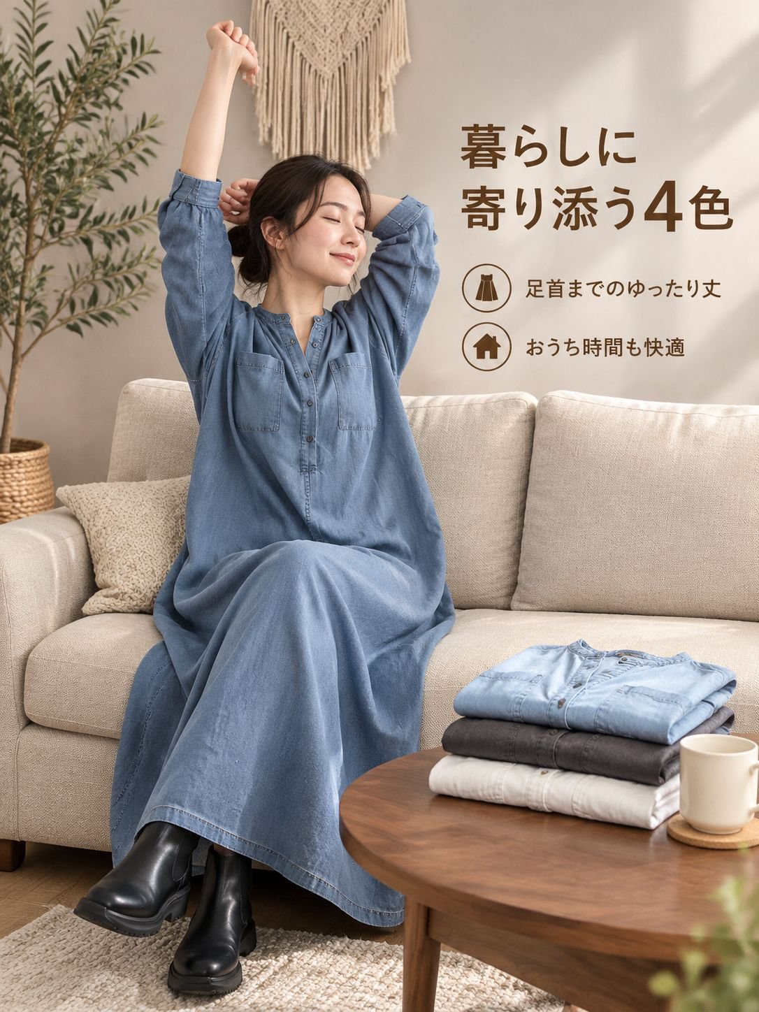 レディスデニムワンピース