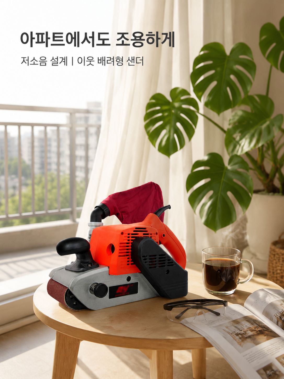 4인치 고효율 휴대용 샌더