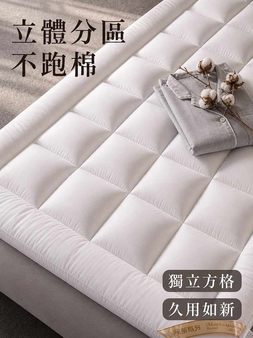 超柔軟羽絲絨床墊
