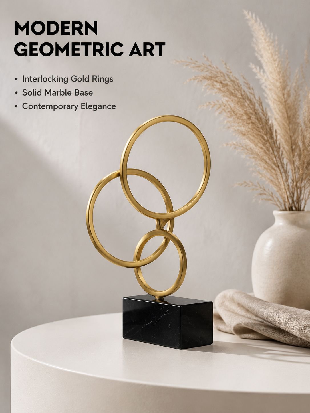 Modern minimalist metal ornament
