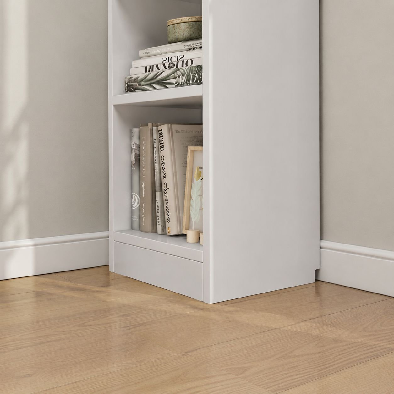 Compact bookcase for tight spaces and narrow areas