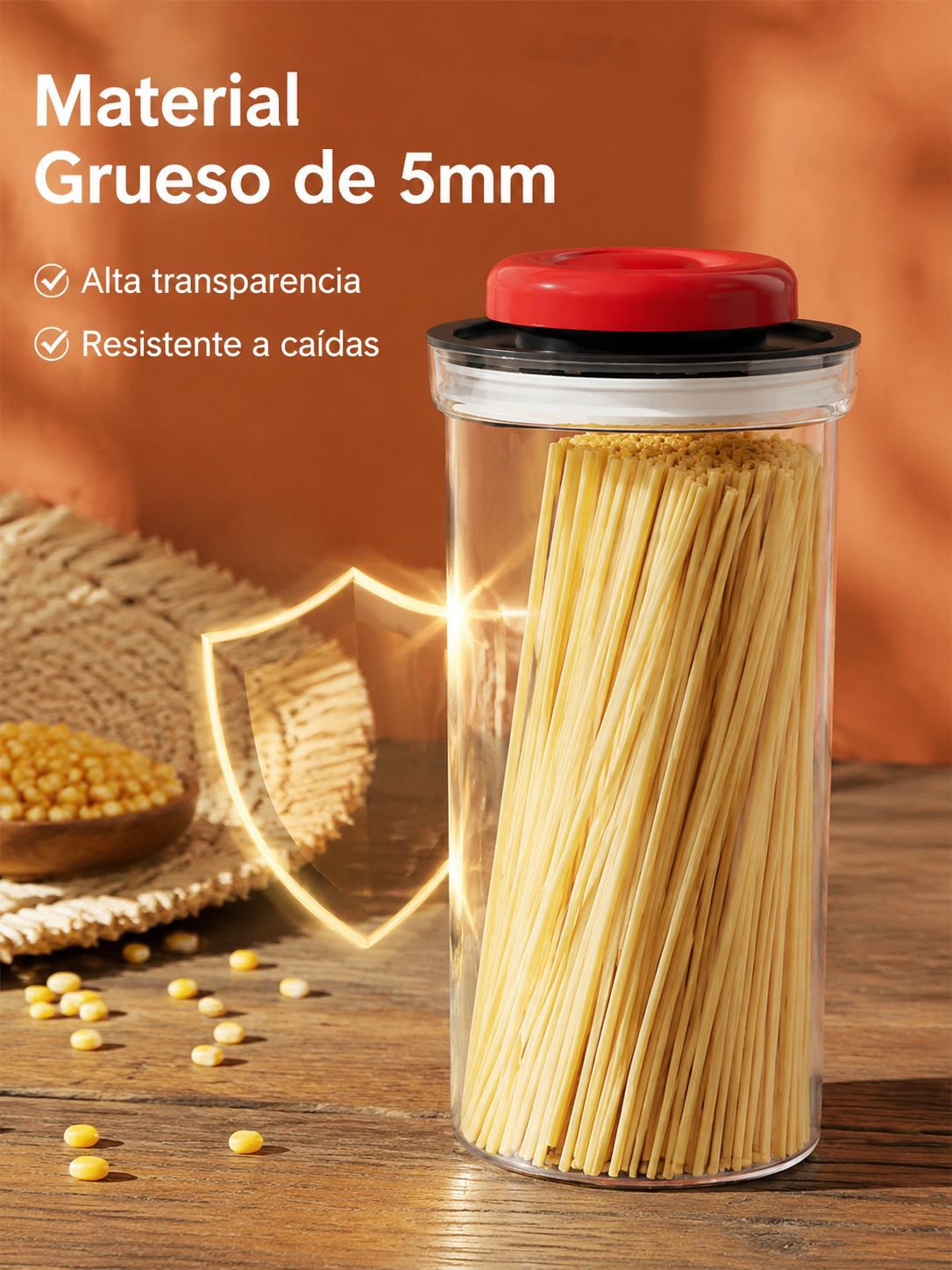 Tarro de almacenamiento de granos