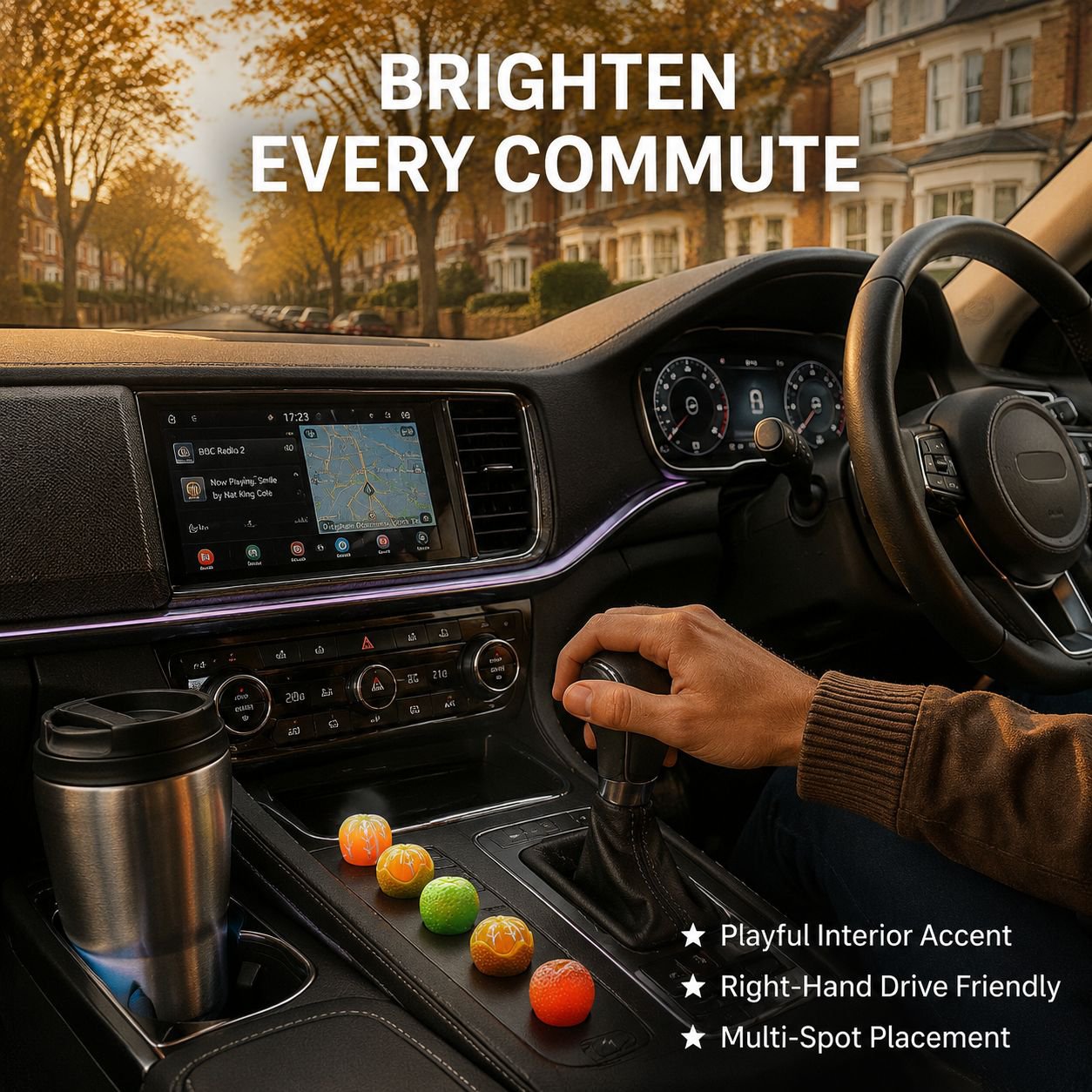 Center Console Candy Style Car Interior Decoration