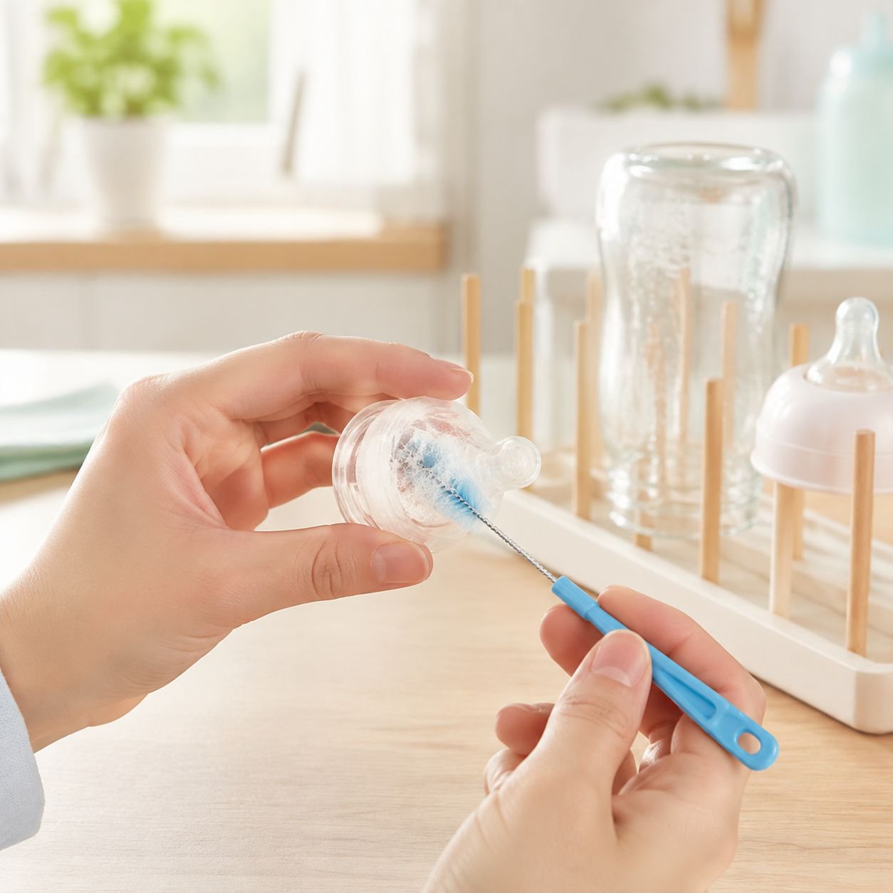Multi-functional Bottle and Cup Cleaning Brush