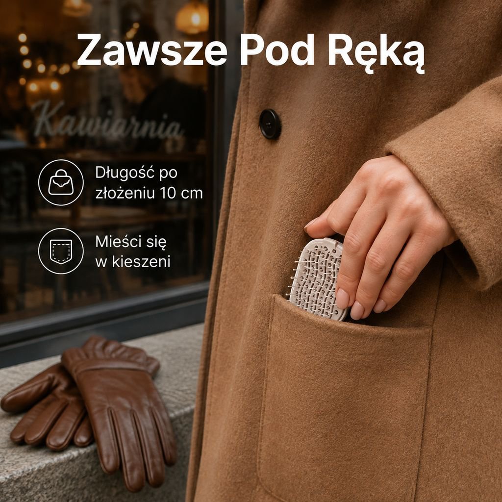 [Antystatyczny i puszysty] Składany grzebień wysoki