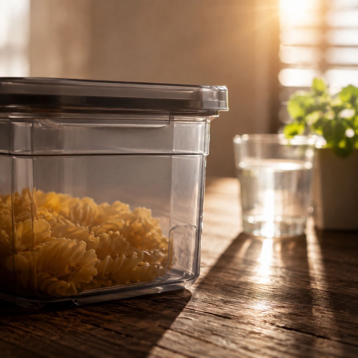 Stacked storage bins organizing fruits and vegetables in fridge