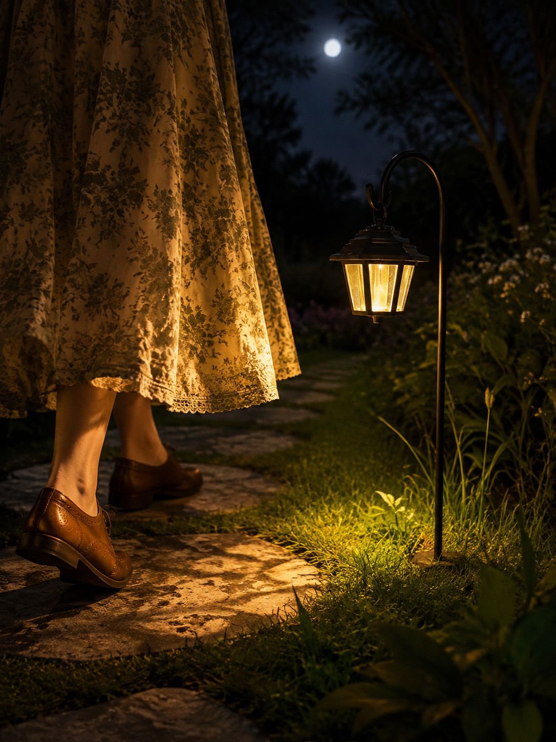 Lanterne hexagonale pour pelouse et jardin