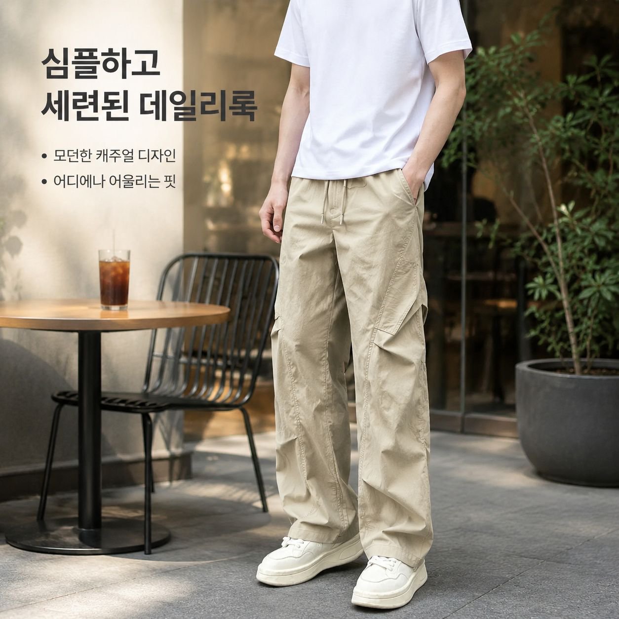 남성용 경량 속건성 캐주얼 바지