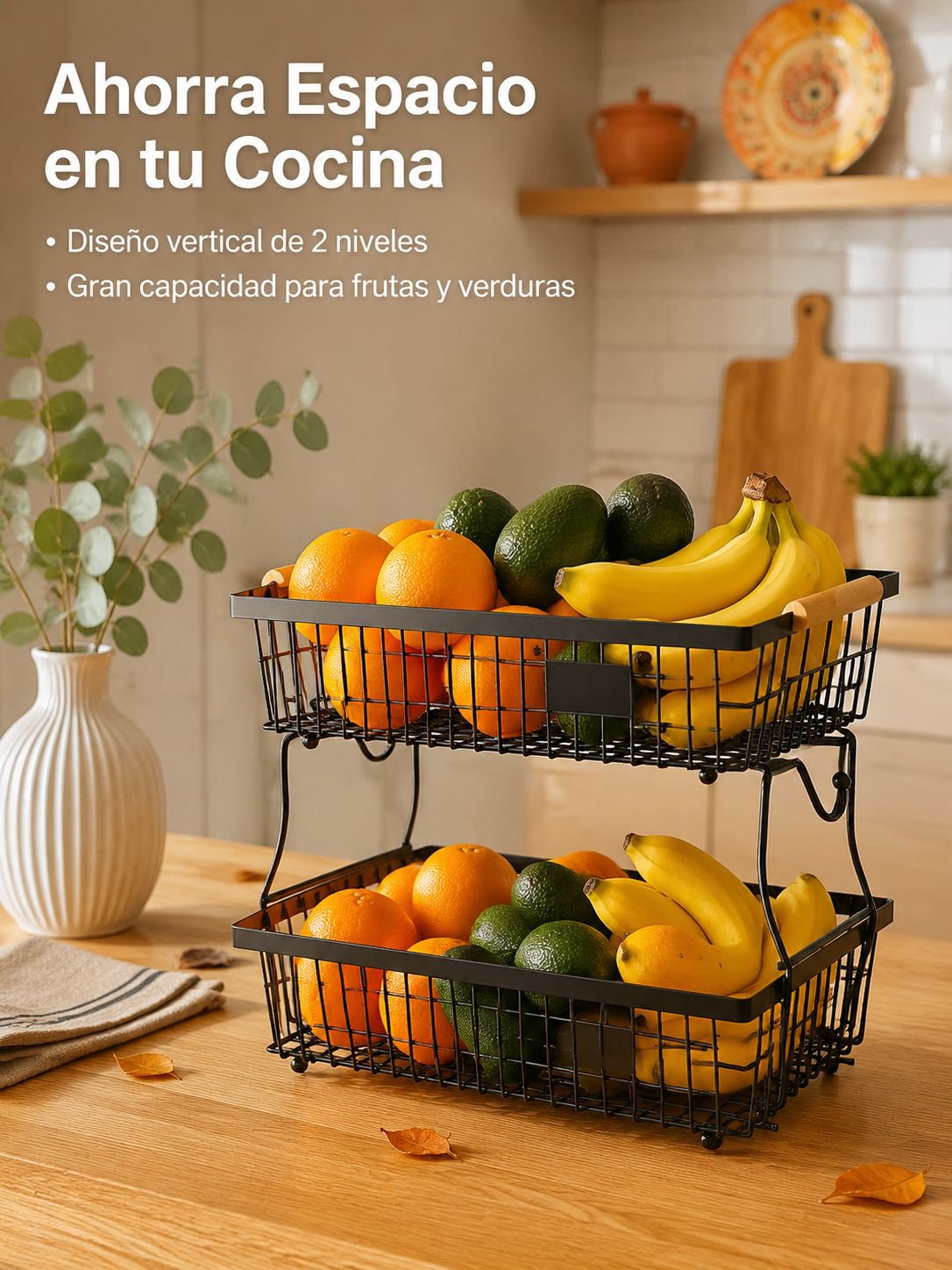 Estante portátil para frutas de cocina
