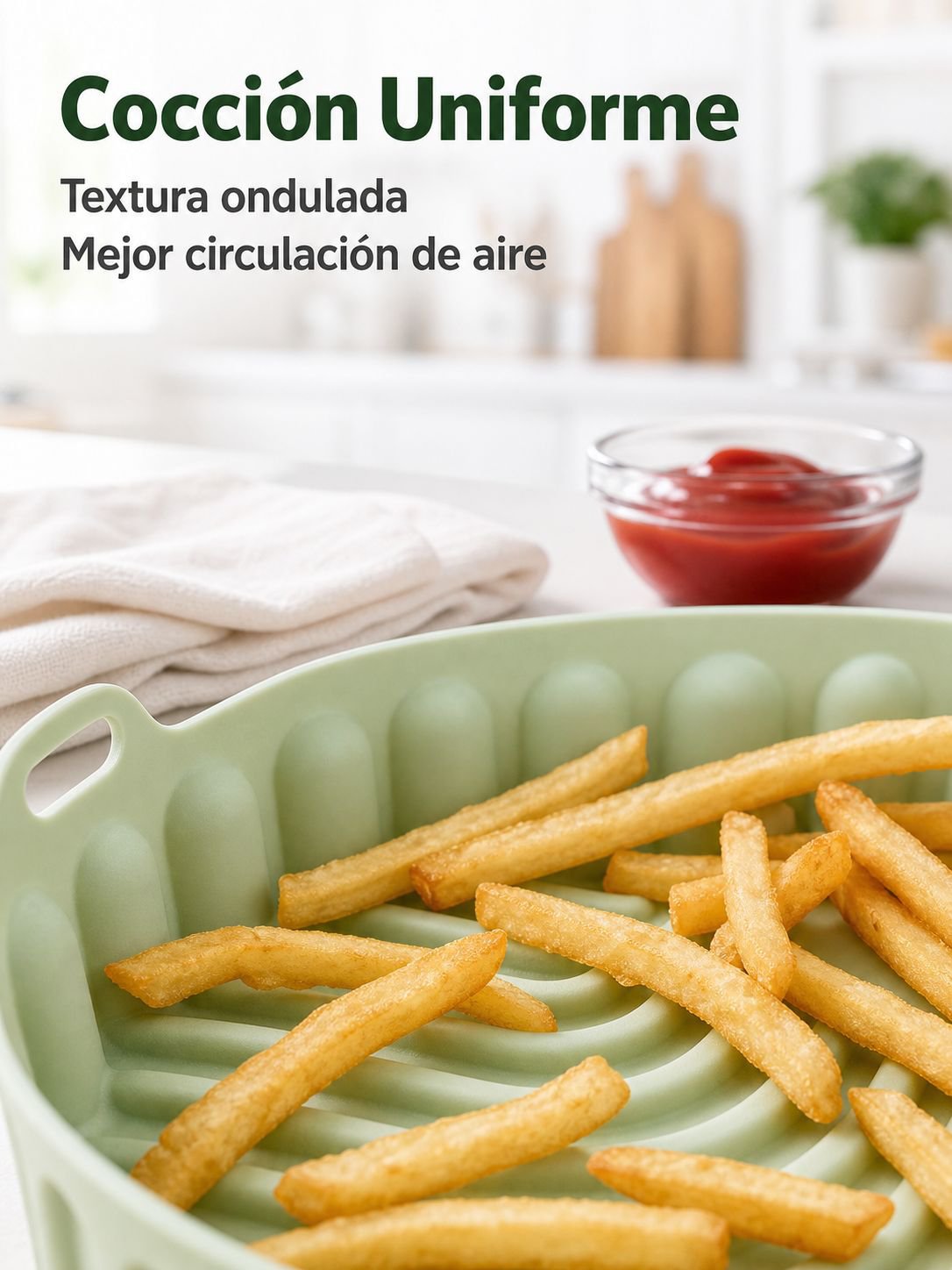 Bandeja de silicona para freidora de aire