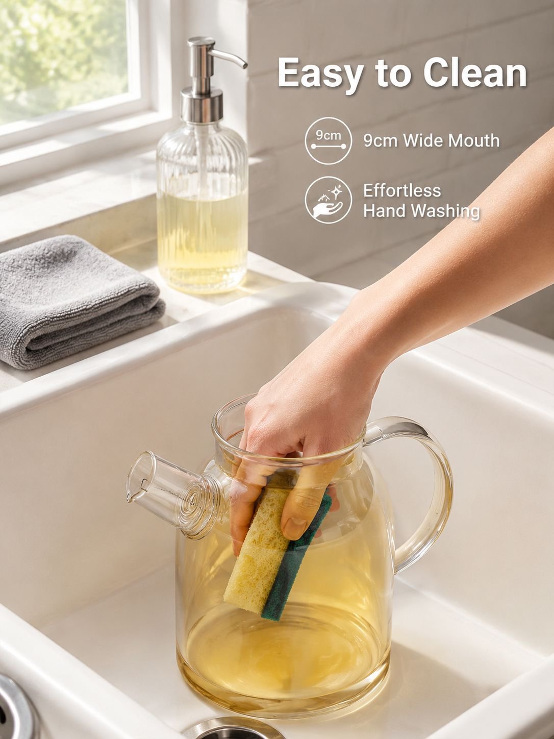 Thickened glass water bottle