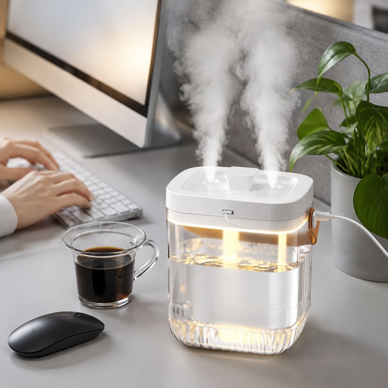 Humidificador inteligente de aroma para dormitorio, escritorio de oficina, alimentación USB