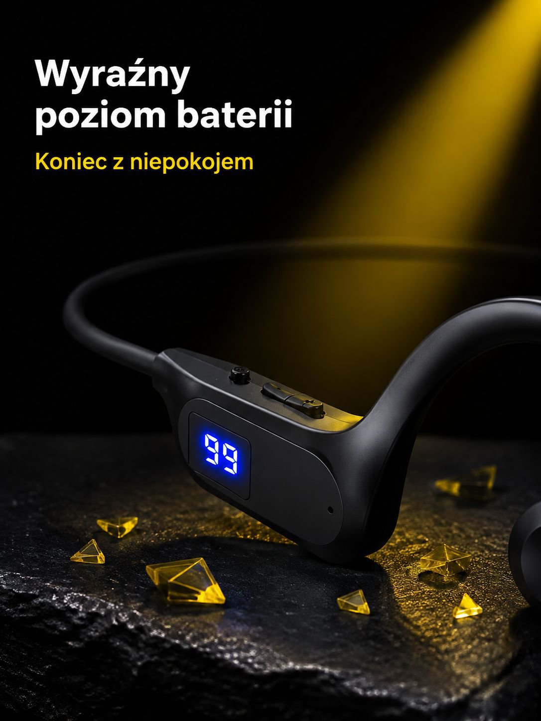 Słuchawki przewodnictwa kostnego Bluetooth z aparatem słuchowym