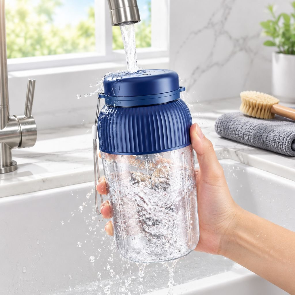 Compact multifunctional juicer cup for travel and home use