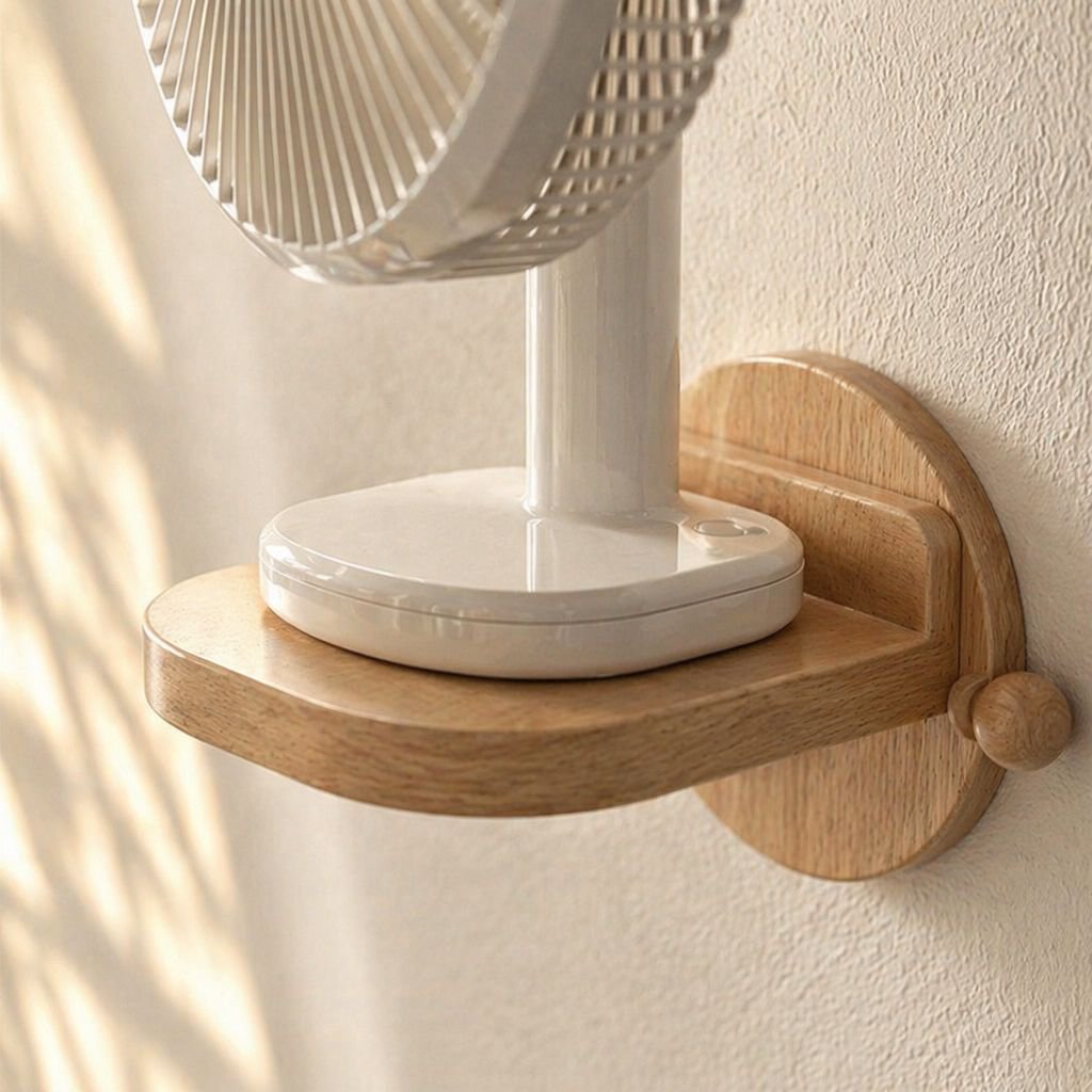 Wall-mounted Rotatable Storage Rack for Fans