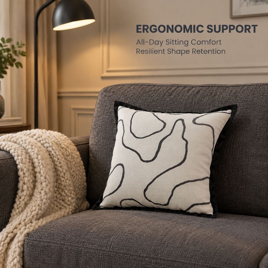 Nordic Modern Minimalist Sofa Throw Pillow Cushion Lumbar Support Cover