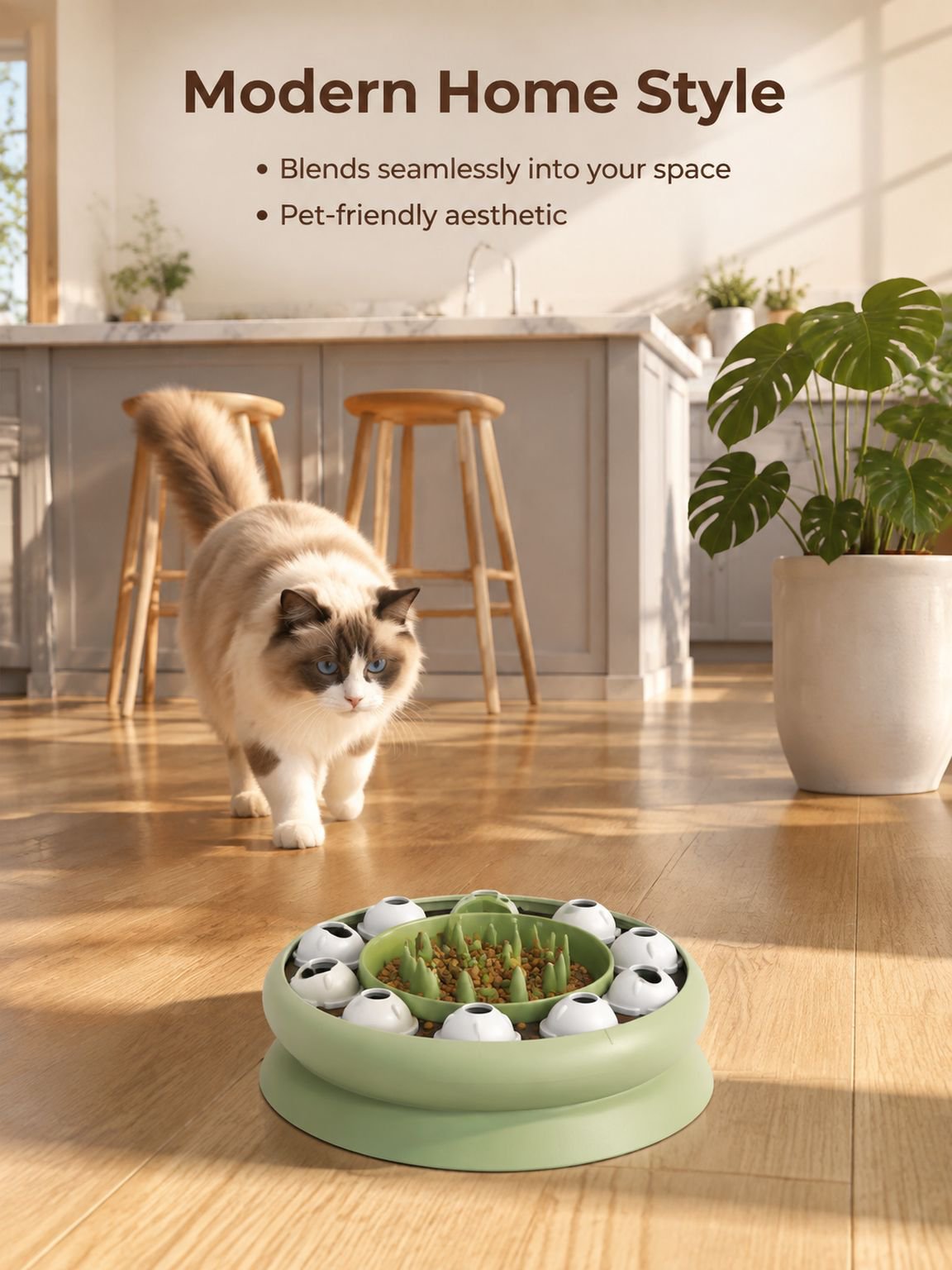 Pet Cat Slow Food Toy Bowl
