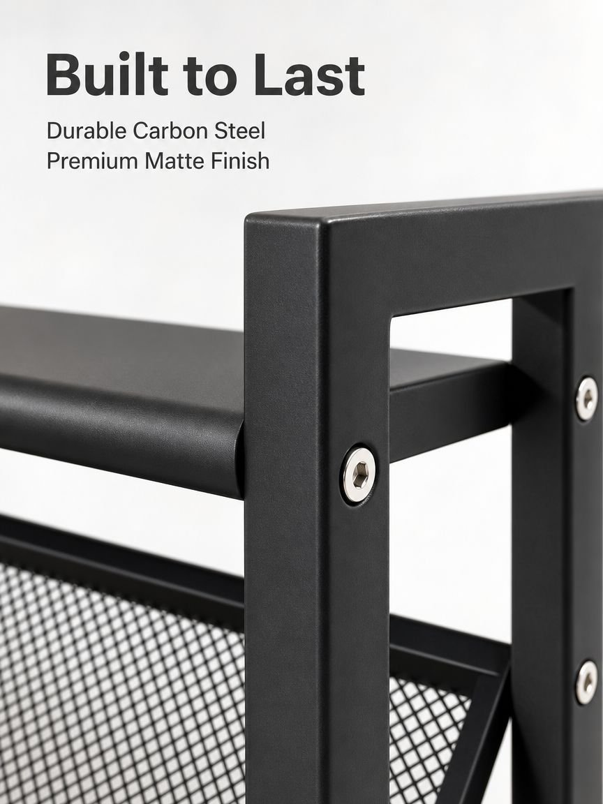 Slim Entryway Shoe Cabinet Behind Narrow Door, Ultra-thin Tilted Mesh Breathable Shoe Rack