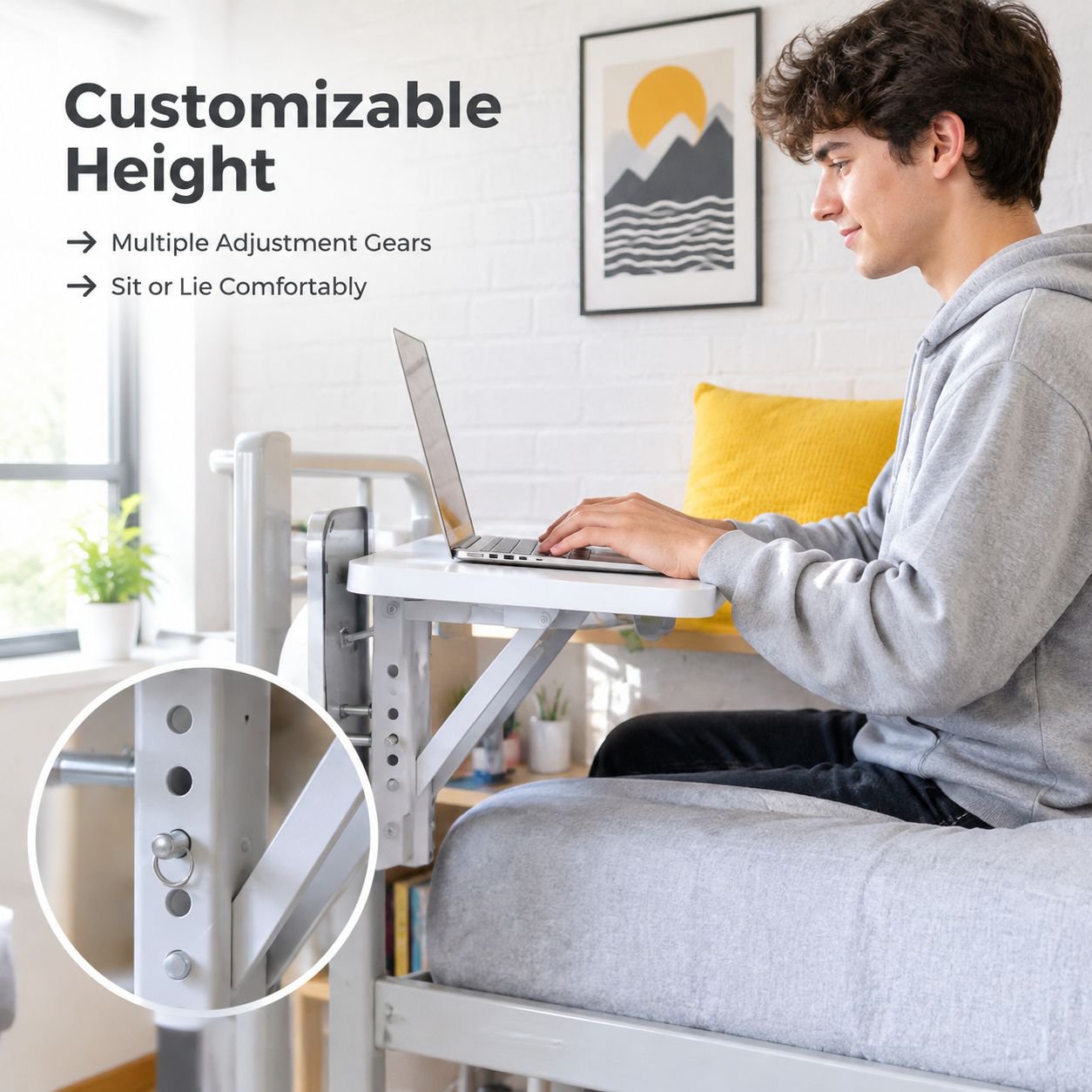 Large Computer Desk for Bunk Bed Dormitory