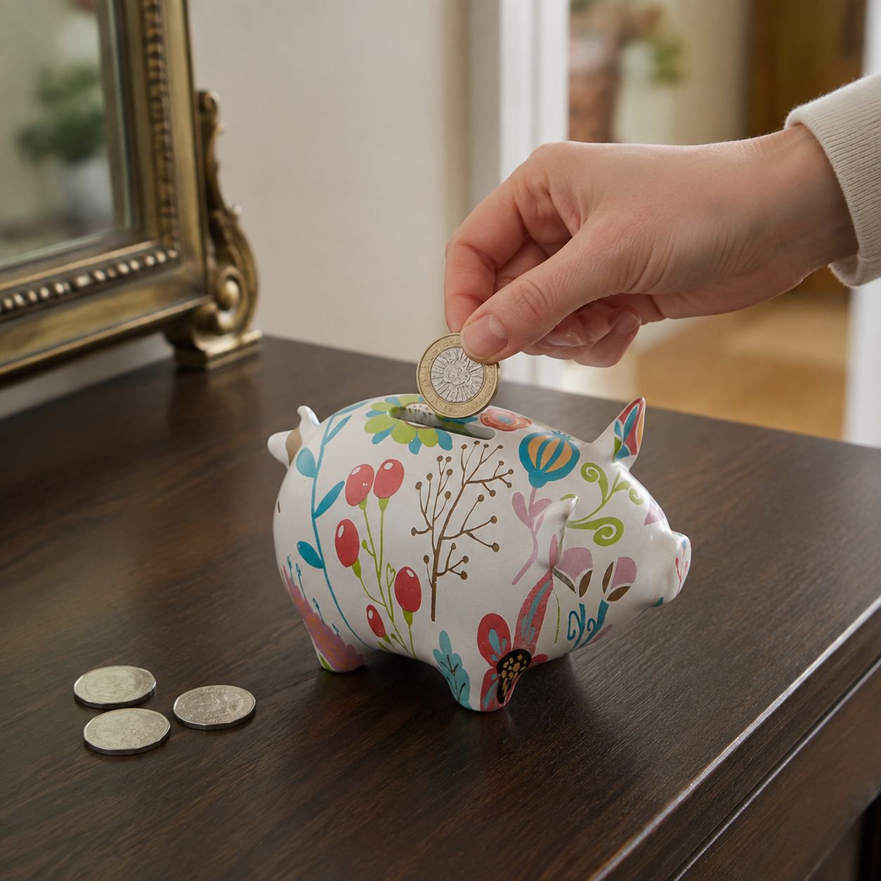 Creative Water Transfer Ceramic Savings Bank