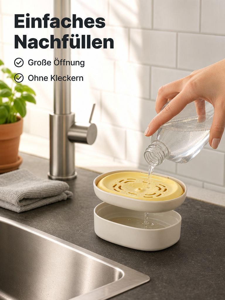 Spülmittelspender mit Druckmechanismus